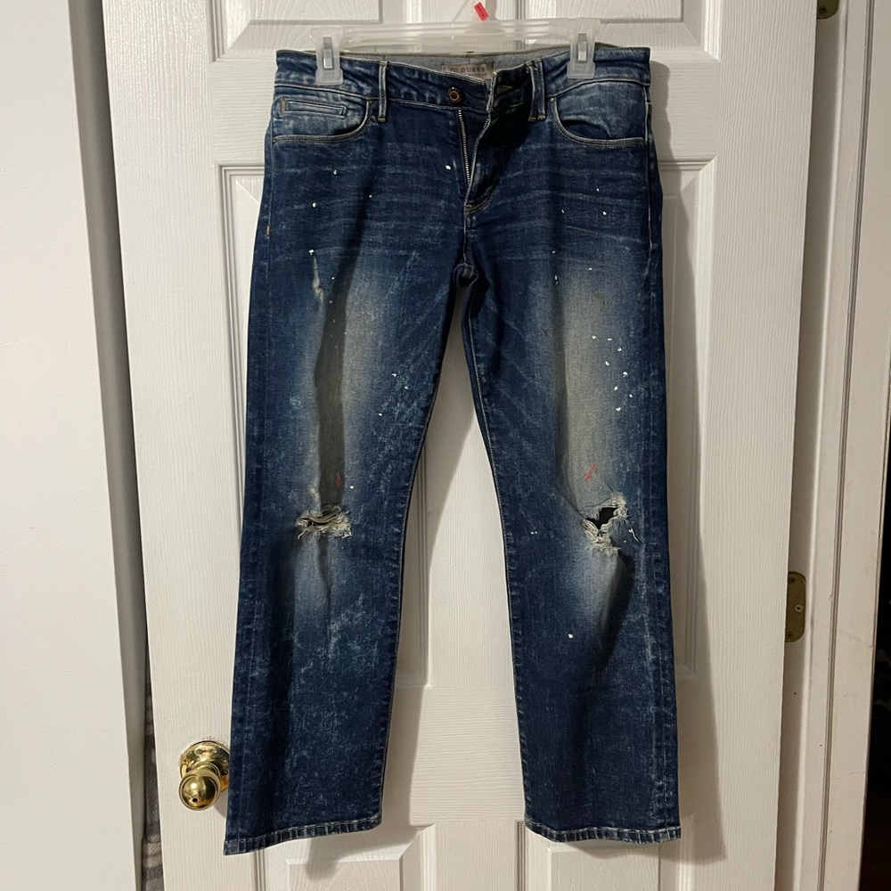 50’s straight ripped jeans